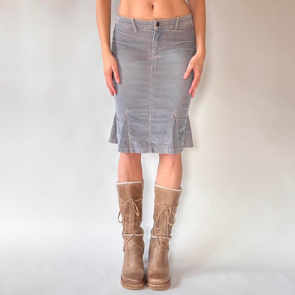 Y2K Guess Corduroy Midi Skirt (XS)