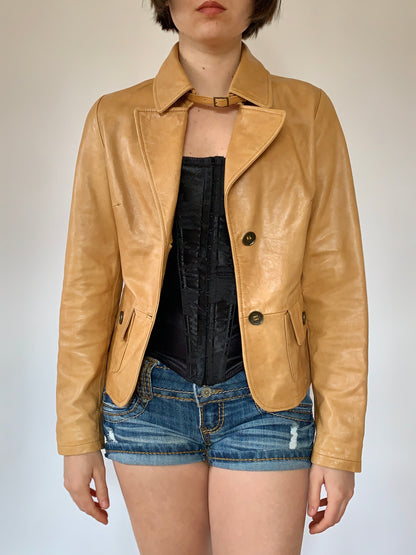 Italian Leather Blazer - S/M