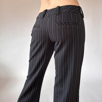 Y2K Low Rise Pinstripe Flares (XS)