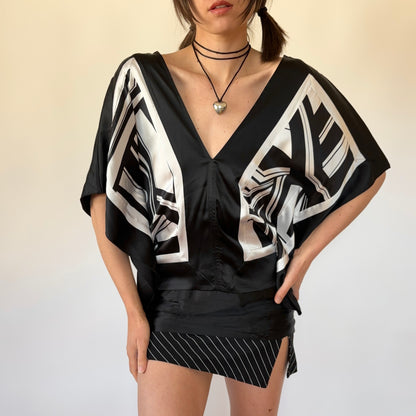 Bebe Silk Y2K Blouse (S)