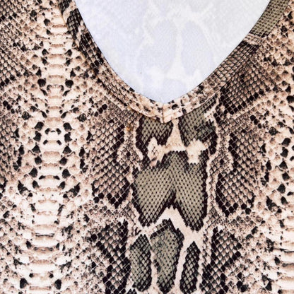 Y2K Snakeskin Printed Top (L/XL)