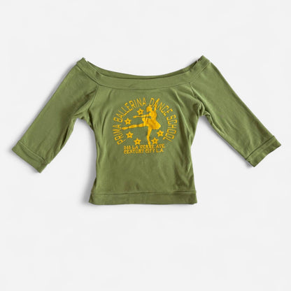 Y2K Off Shoulder Ballet Top (M)