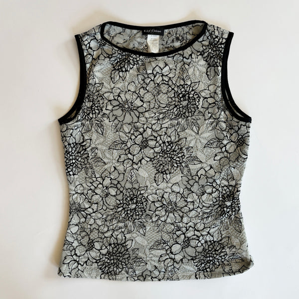 90s Floral Lace Tank (S)