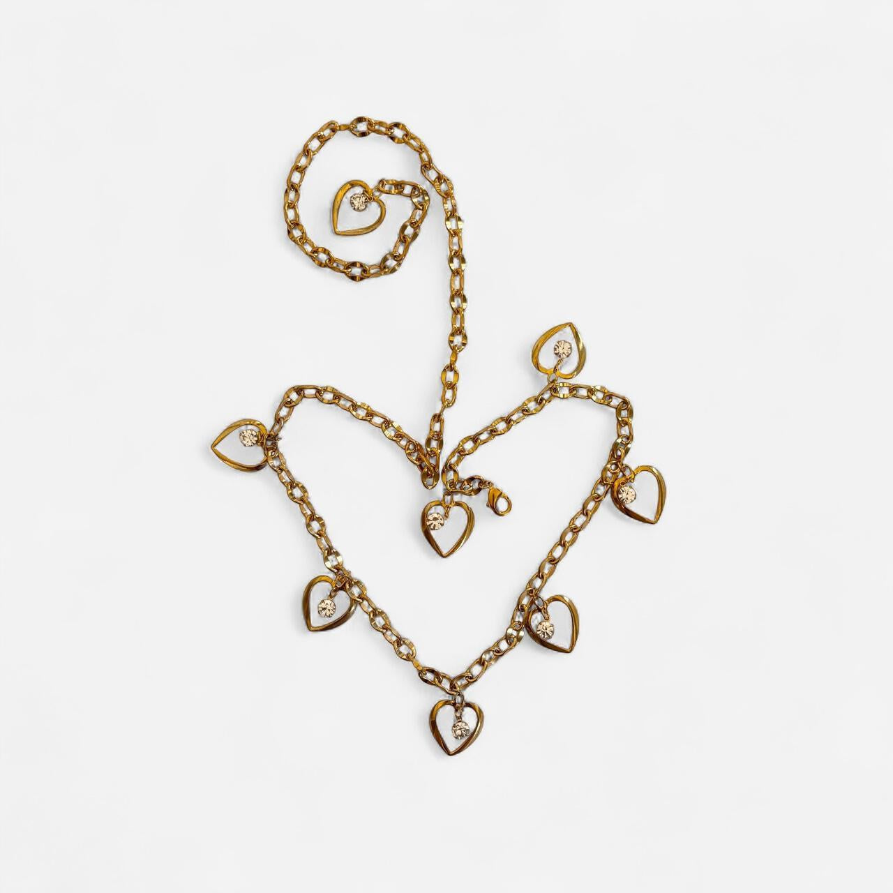 Vintage Gold Hearts Chain Belt