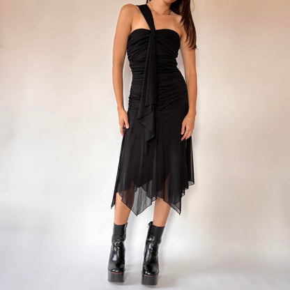 Y2K Noir Drop Waist Dress (M)