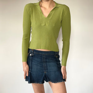 Pistachio Ribbed Knit (S)
