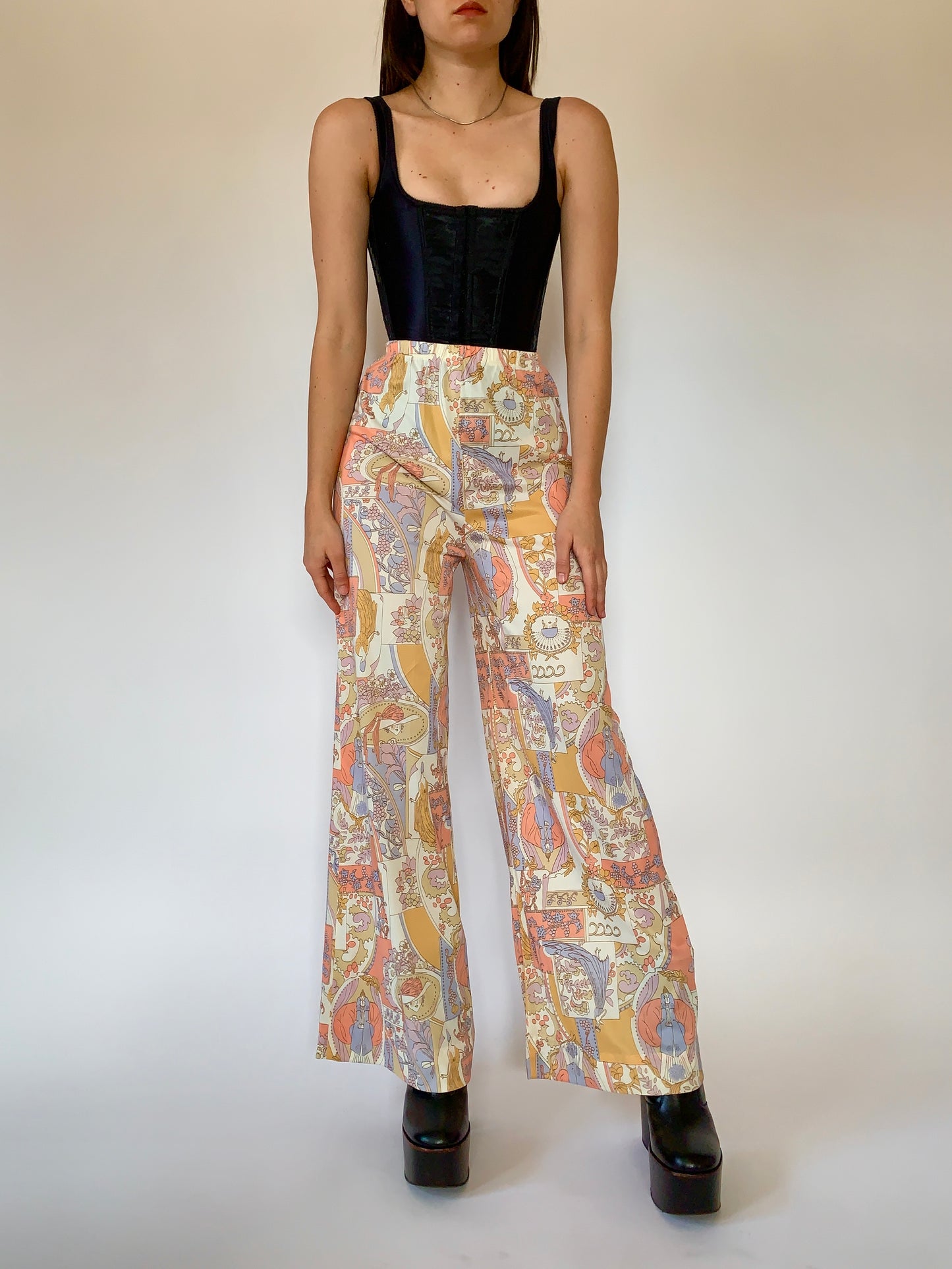 Vintage 1970s Novelty Print Pants (XS/S)