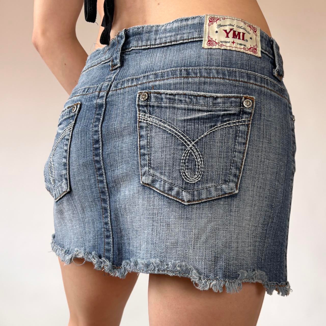 Y2K Denim Mini Skirt (M)
