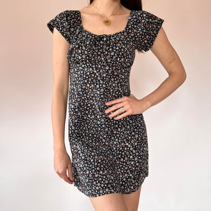 90s Floral Babydoll Dress (XS)