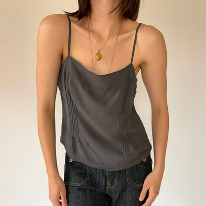 2000s Armani Silk Slate Tank (S/M)