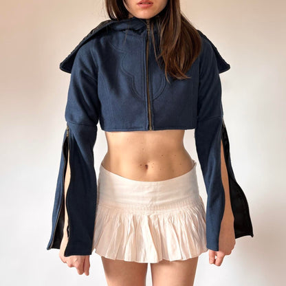 2000s Cropped Festival Hoodie (S)