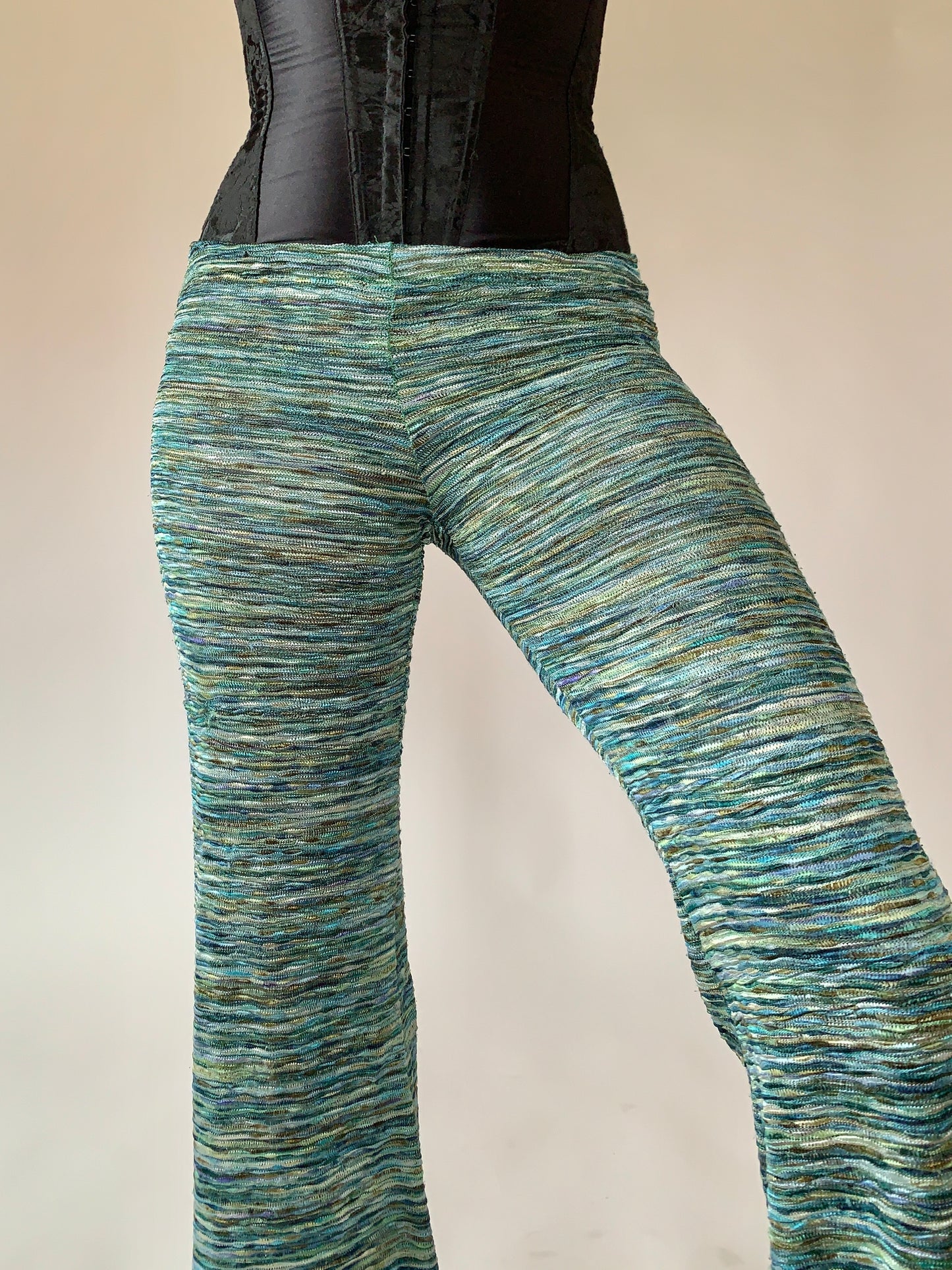 Vintage Aqua Knit Flares - S/M