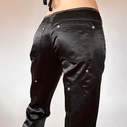 Y2K Low Rise Satin Pants (S)