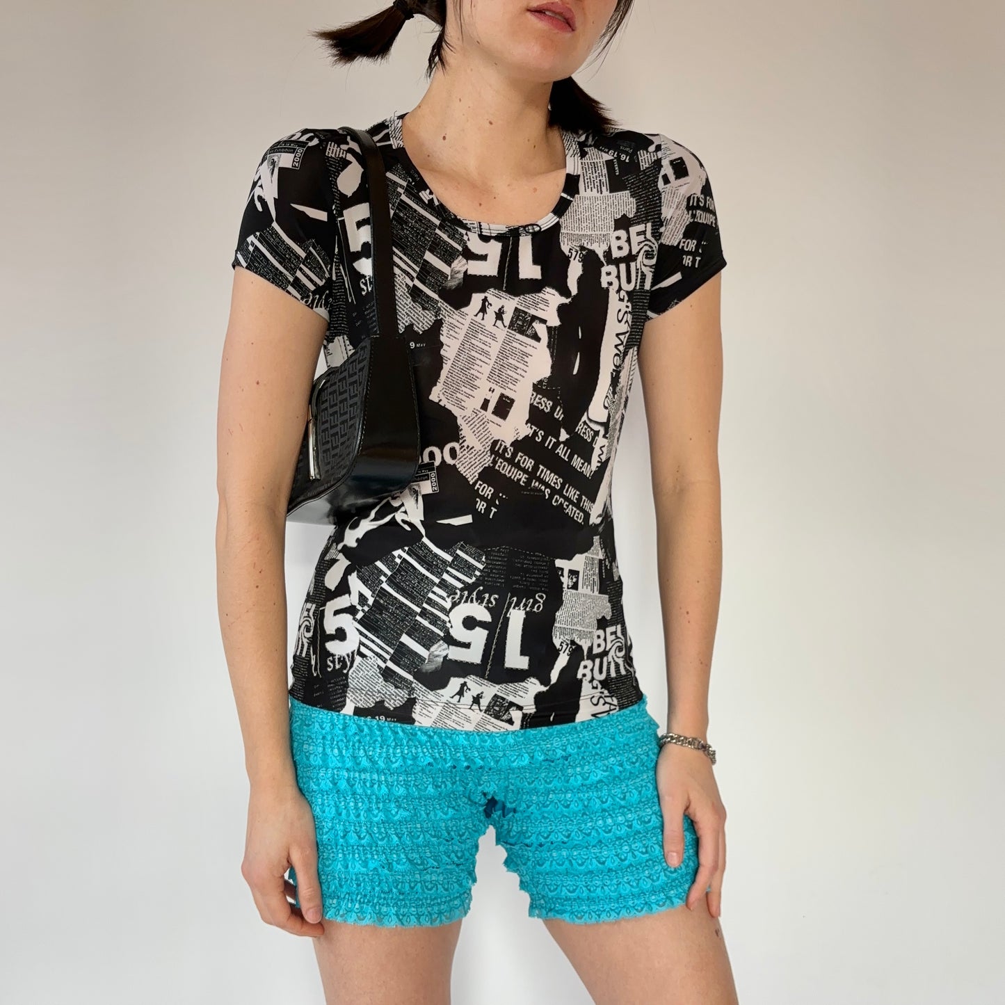 Vintage Aqua Ruffle Bloomers (S/M)