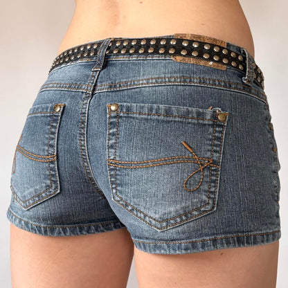 Vintage Studded Leather Belt (S)