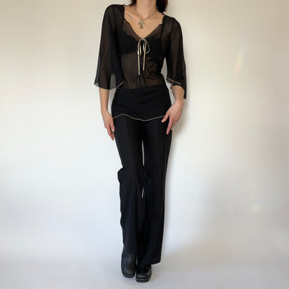 Y2K Pinstripe Trousers (S)