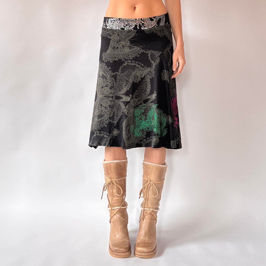 Desigual Graphic Midi Skirt (L/XL)