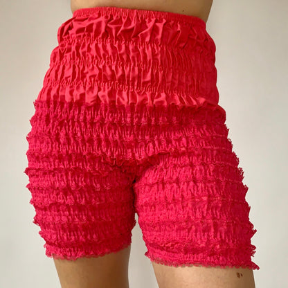 Vintage Hot Pink Ruffle Bloomers (XS/S)