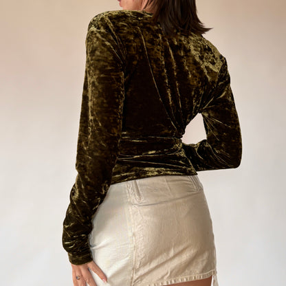 90s Moss Velvet Top (M/L)