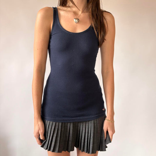 Hollister Navy Ribbed Tank Top (XS/S)