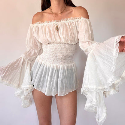 Gauzy Smocked Whimsy Top (M)