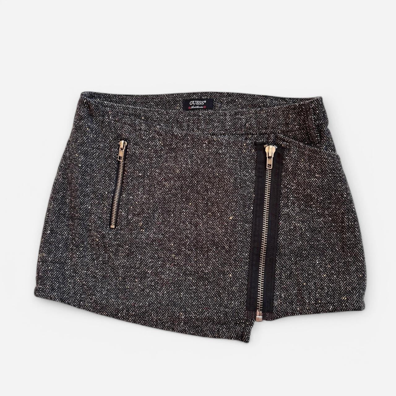 Y2K Guess Zipper Mini Skirt (XS)