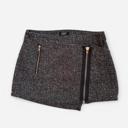 Y2K Guess Zipper Mini Skirt (XS)