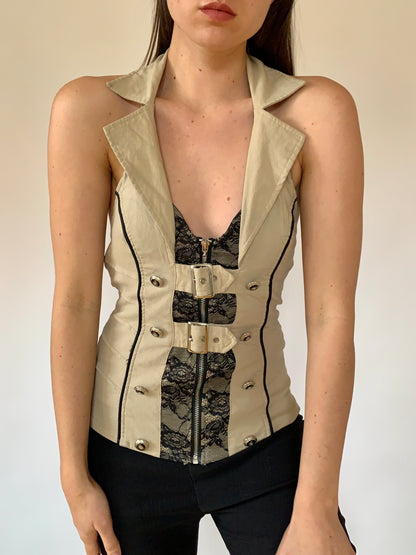 Y2K Buckle Top - Large