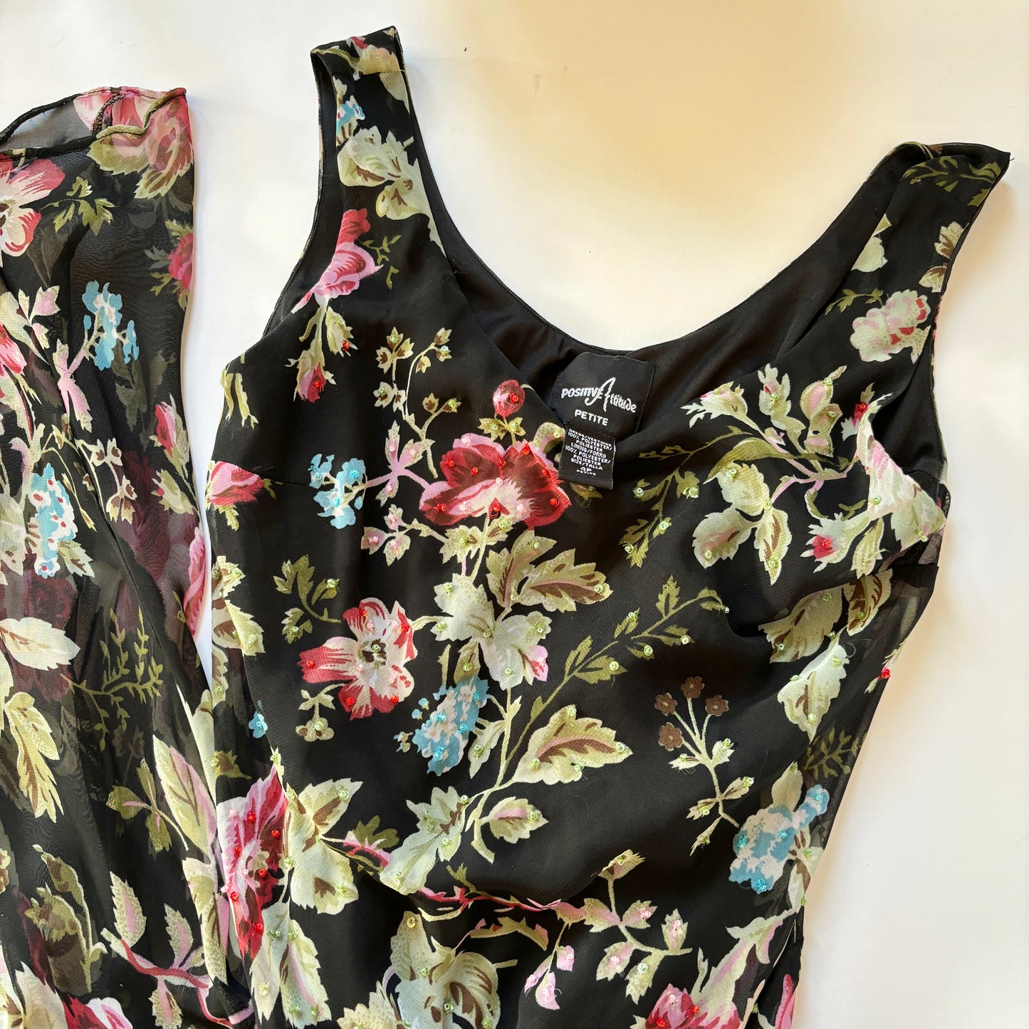 90s Floral Maxi Dress (S)