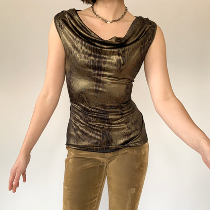 Y2K Bronze Cowl Neck (XS/S)