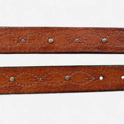 Embossed Genuine Leather Belt