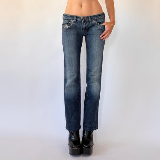 Diesel Studded Low Rise Jeans (S)