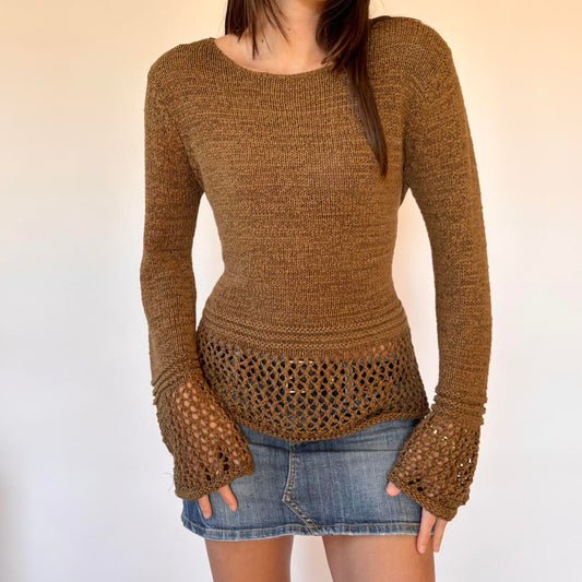BCBG Crochet Sweater (M)