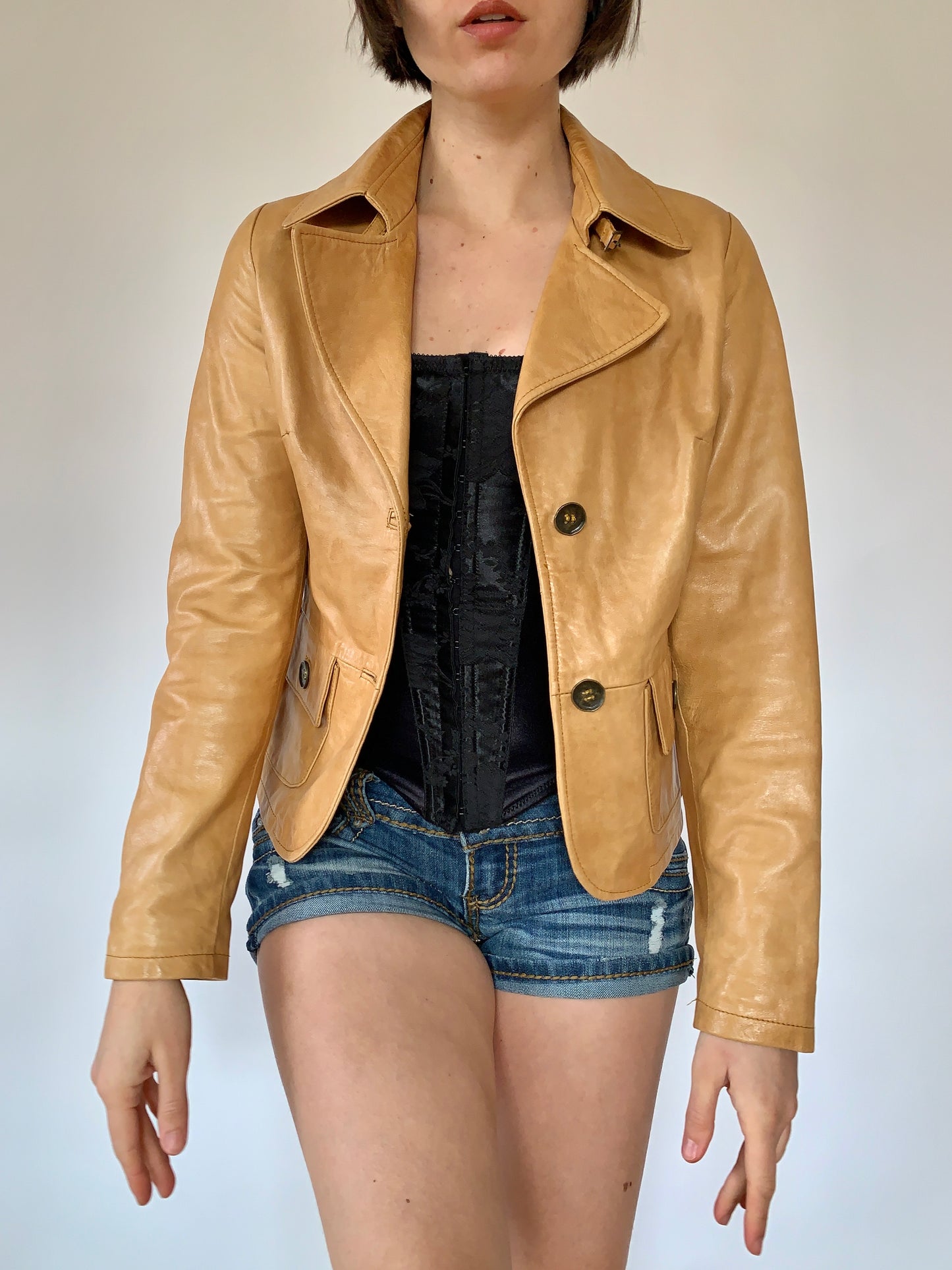 Italian Leather Blazer - S/M