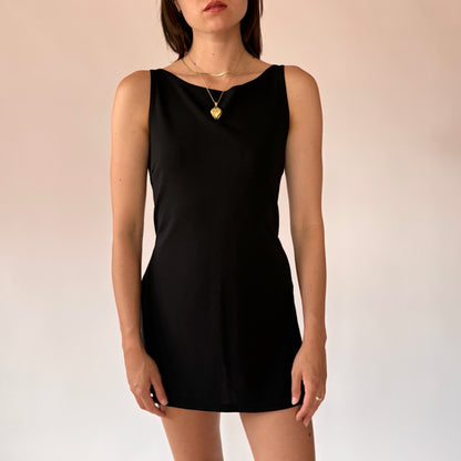 90s Noir Mini Dress (M)