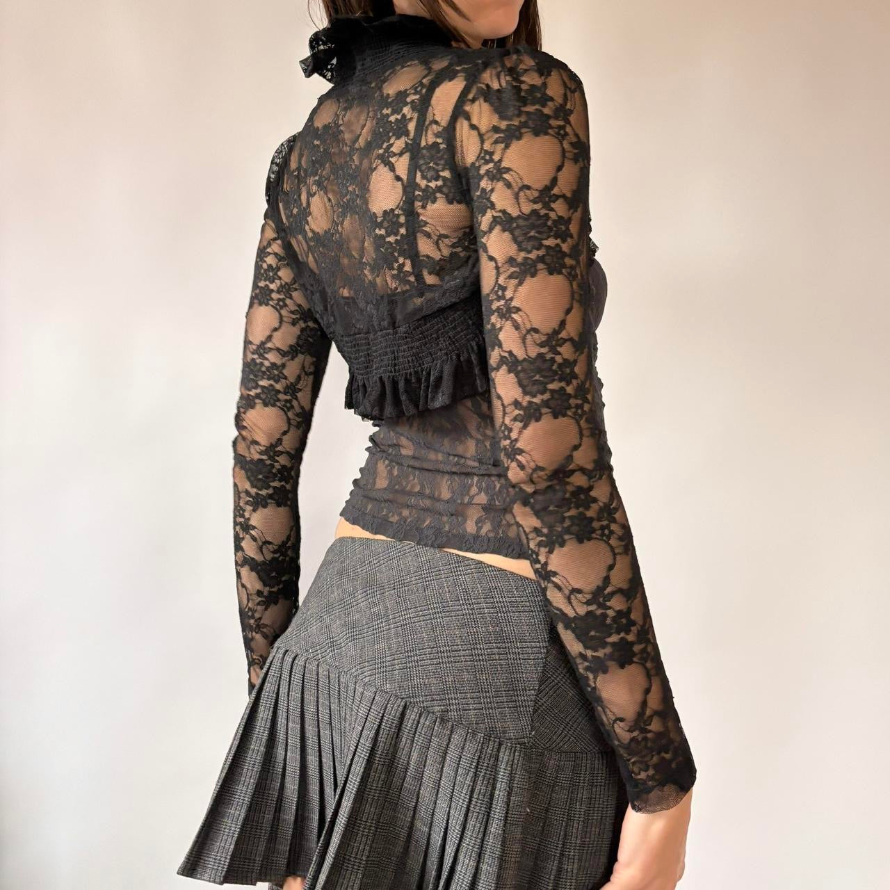 Deadstock Y2K Black Lace Bolero Sleeves (XS/S)