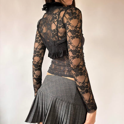 Deadstock Y2K Black Lace Bolero Sleeves (XS/S)