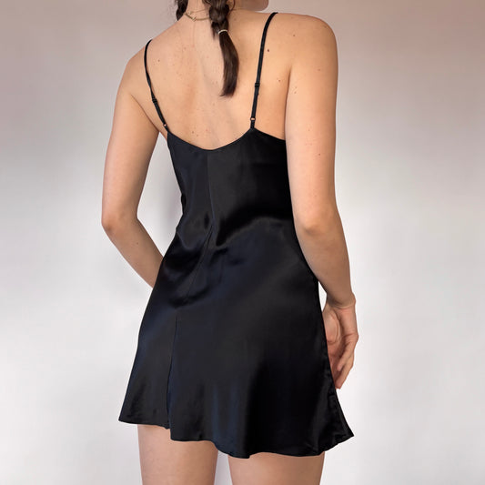 Victoria’s Secret 90s Noir Silk Mini Slip (XS)