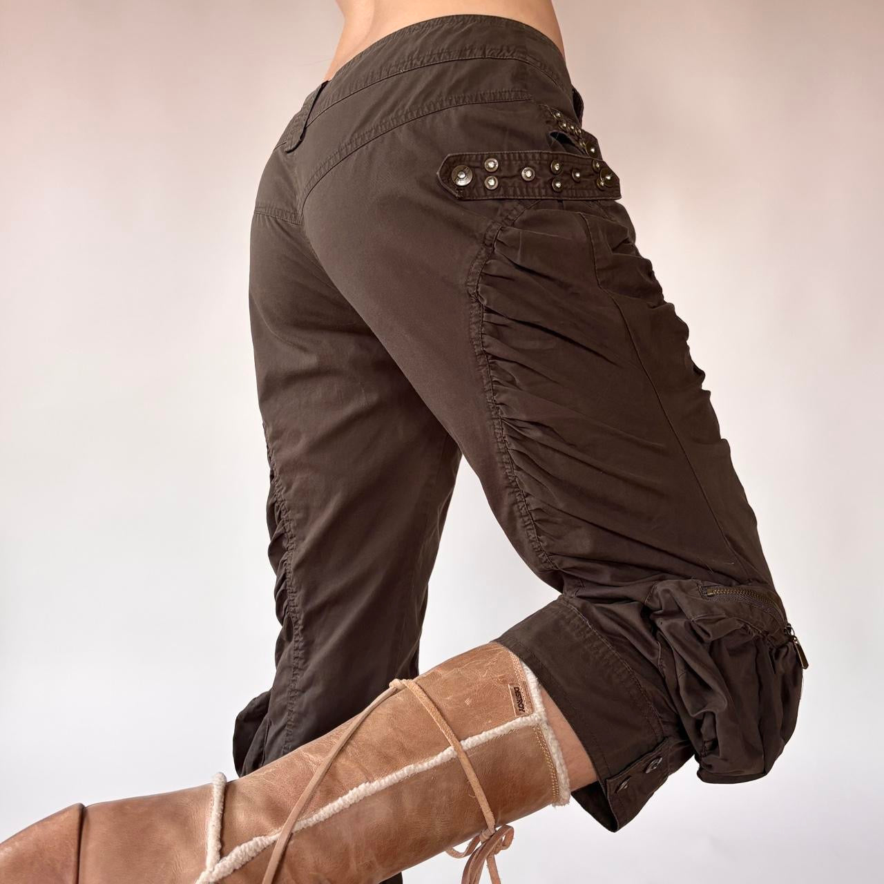 Y2K Low Rise Cargo Capris (XS)