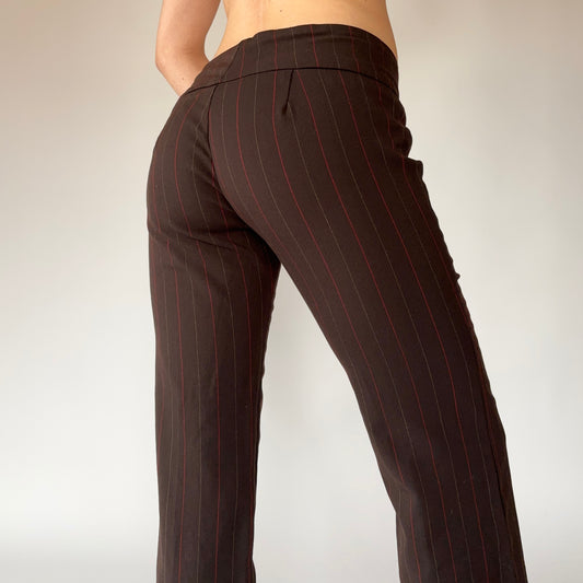 2000s Corpcore Pinstripe Trousers (S)
