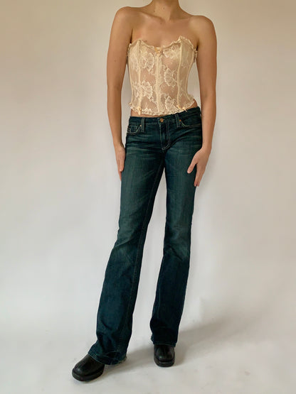 Y2K Dark Wash Jeans - Medium