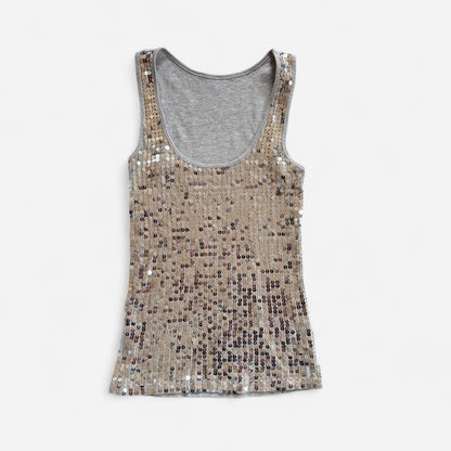 Silver Sequin Tank (S)