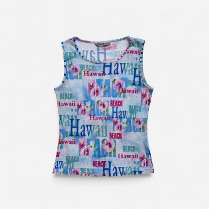 Y2K Hawaii Mesh Tank (M)
