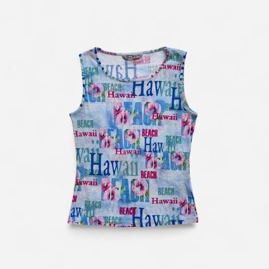 Y2K Hawaii Mesh Tank (M)