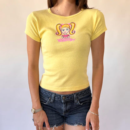 Y2K Whatever! Baby Tee (XS)