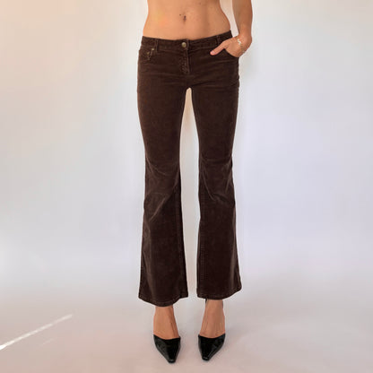 Y2K Low Rise Corduroy Flares (XXS/XS)