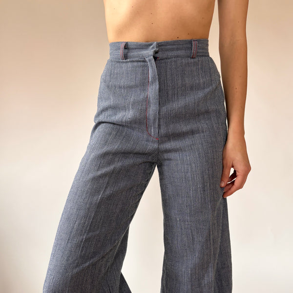 70s Bobbie Brooks Pinstripe Bellbottoms (XS)