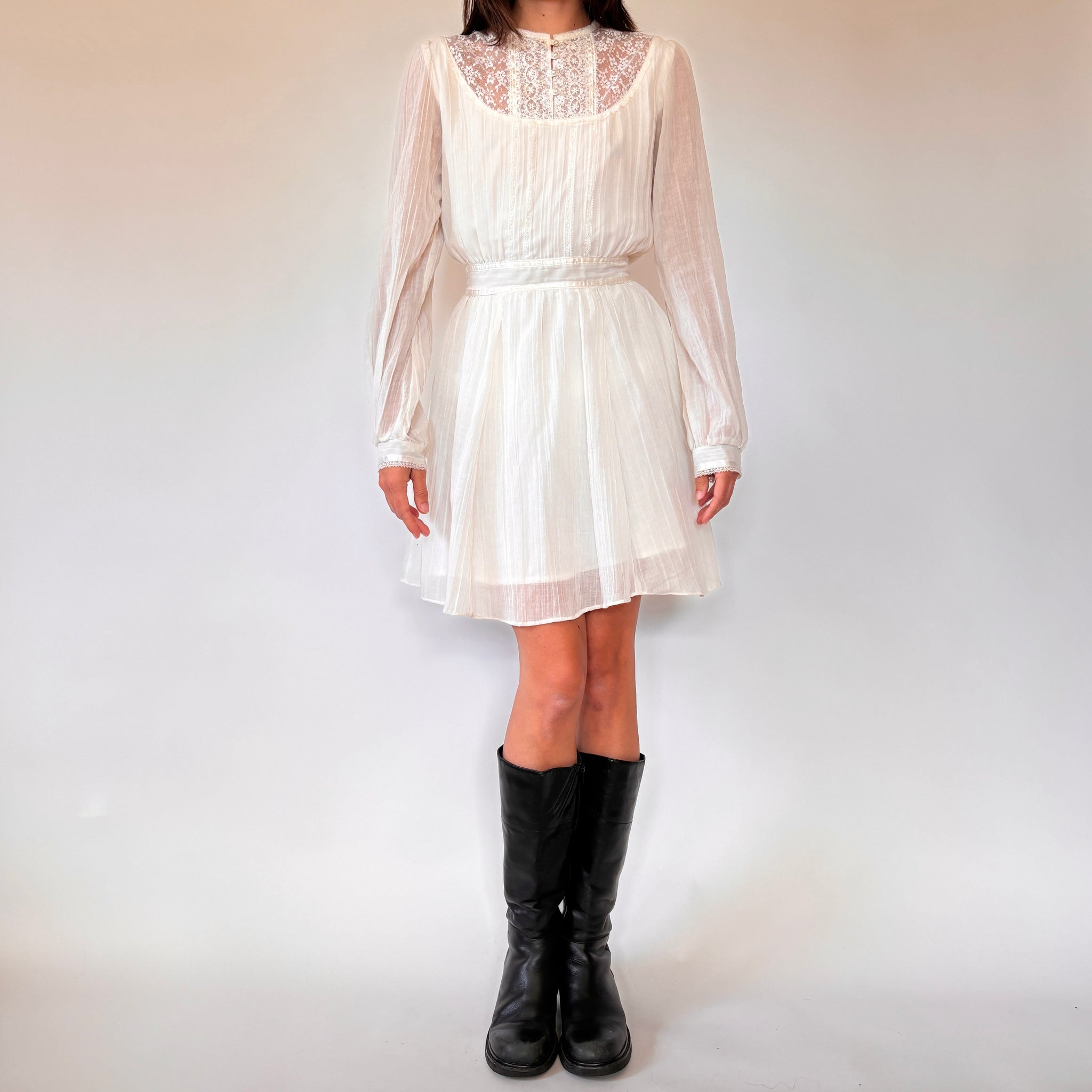 Gunne Sax Babydoll Mini Dress (S)