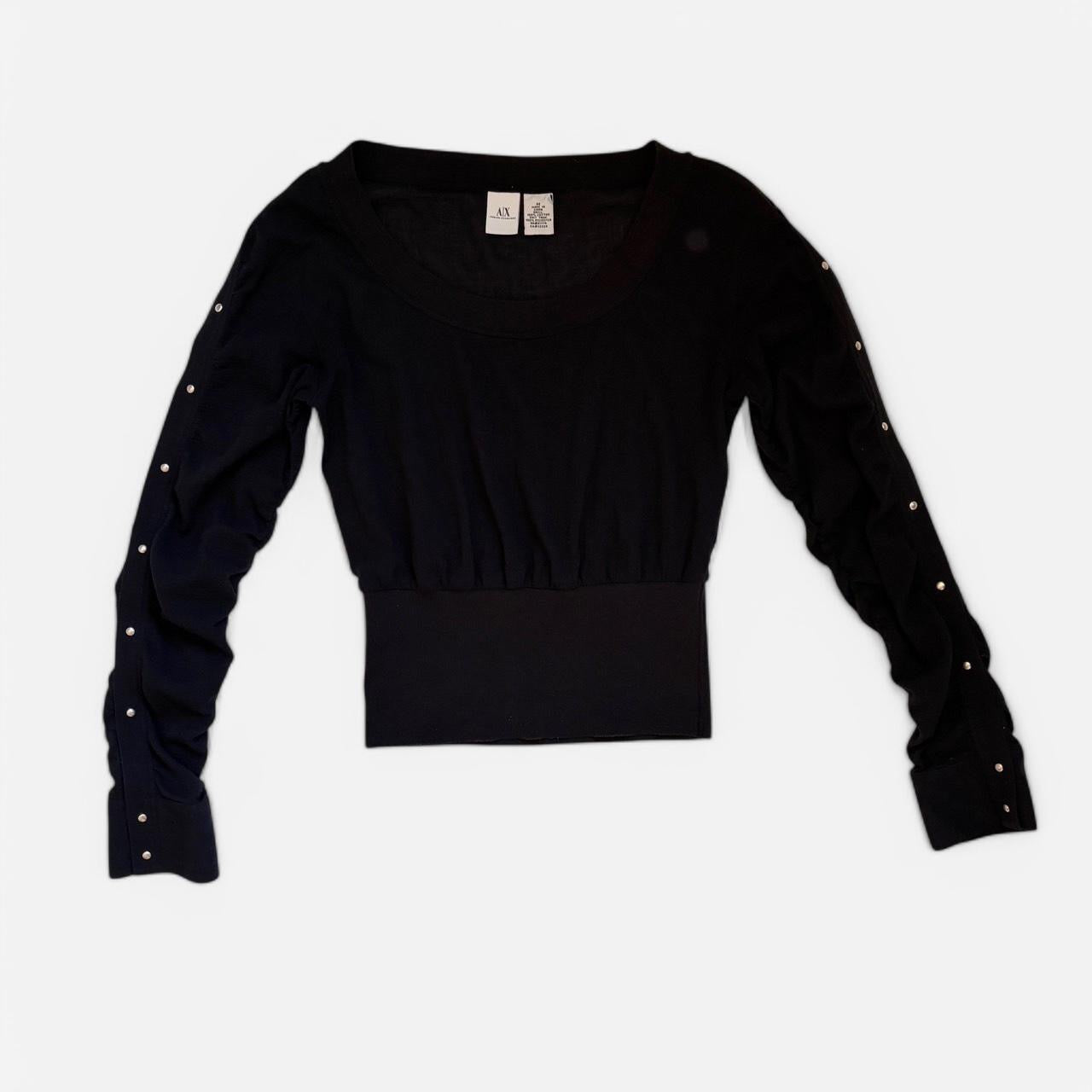 2000s Armani Snap Sleeve Top (M)