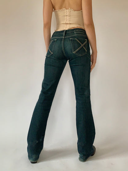 Y2K Dark Wash Jeans - Medium